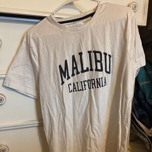 Denim & Flower White Malibu Graphic Tee